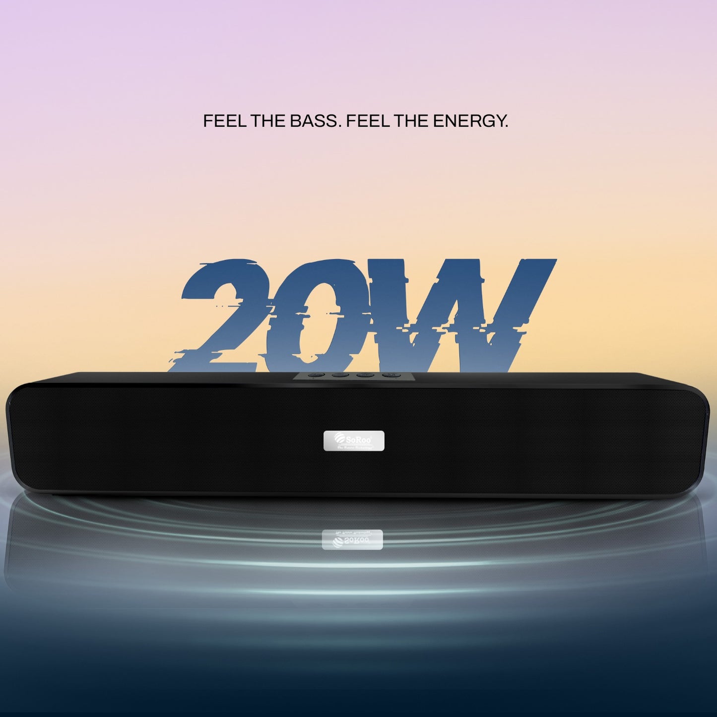 Bluetooth Soundbar 10W Super Bass Wireless Speaker Soroo SR 588 Black