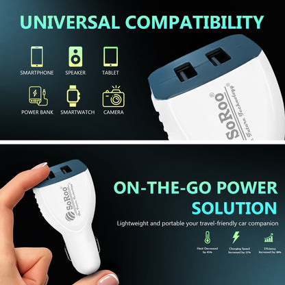 Car Charger | 5V 3.5A Fast Charging Dual USB with Multi Protection Soroo SR-C-4
