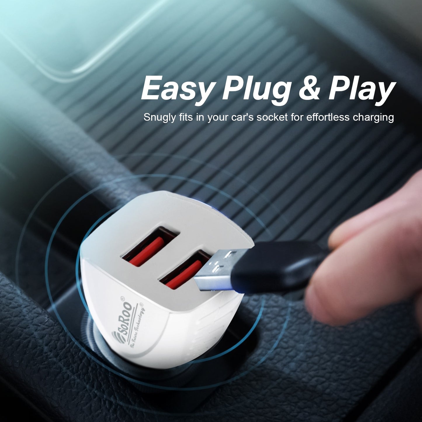 Car Charger | 22W Fast Charging Dual USB with Smart Safety Soroo SR-C-5