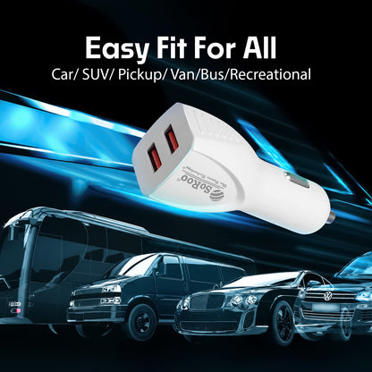 Car Charger | 22W Fast Charging Dual USB with Smart Safety Soroo SR-C-5