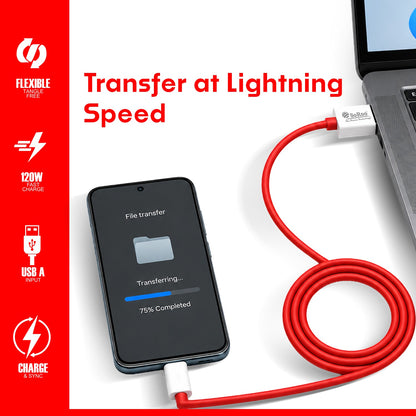 USB to Type-C Data Cable | 120W Fast Charging & High-Speed Data Transfer Soroo SR-DT1