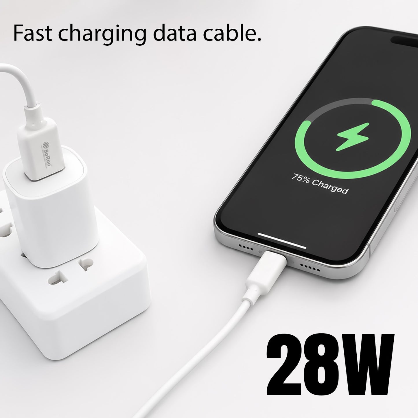 iPhone Cable | 28W Type-C to Lightning Fast Charging Cable with Smart Chip – Soroo SR-DT2