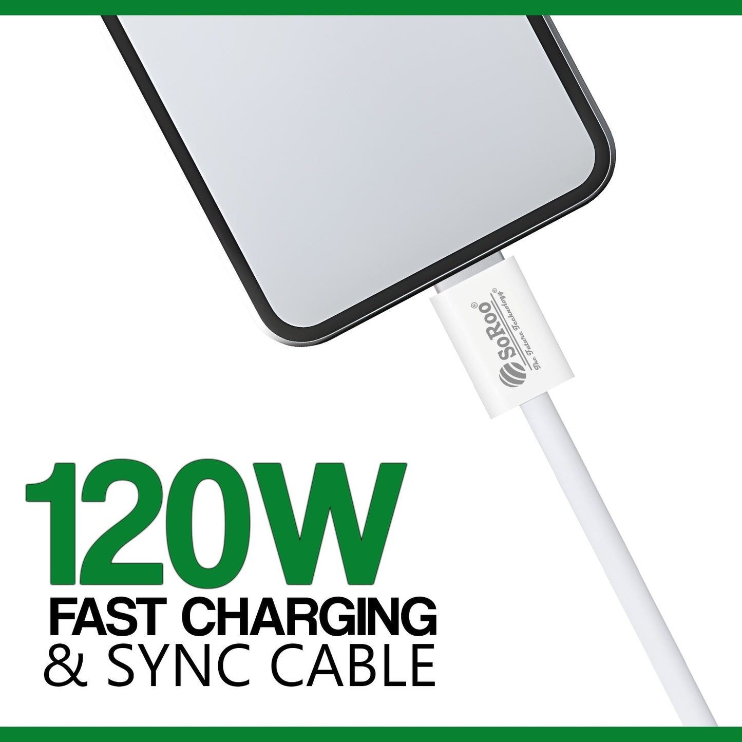 USB to Lightning Data Cable | 120W Fast Charging, 1.2 Meter Cable Soroo SR-DT5