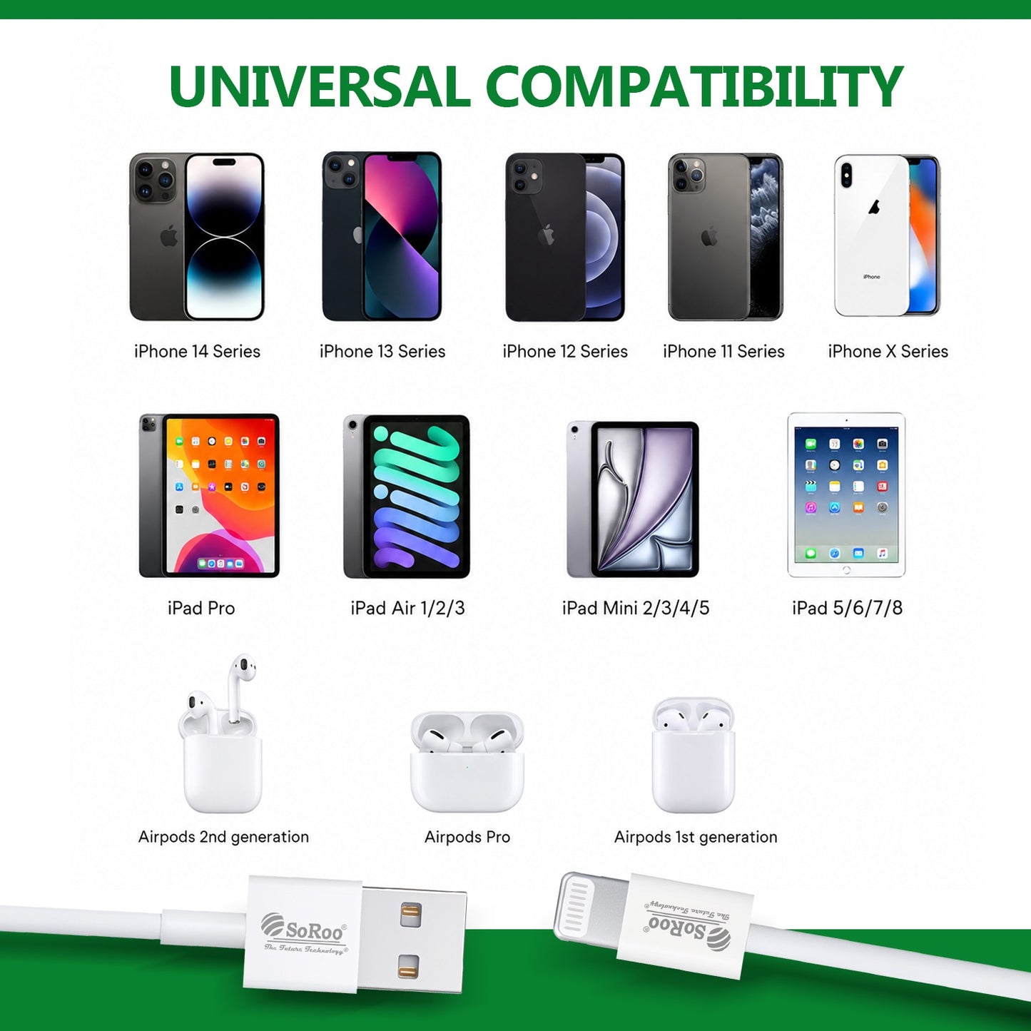 USB to Lightning Data Cable | 120W Fast Charging, 1.2 Meter Cable Soroo SR-DT5