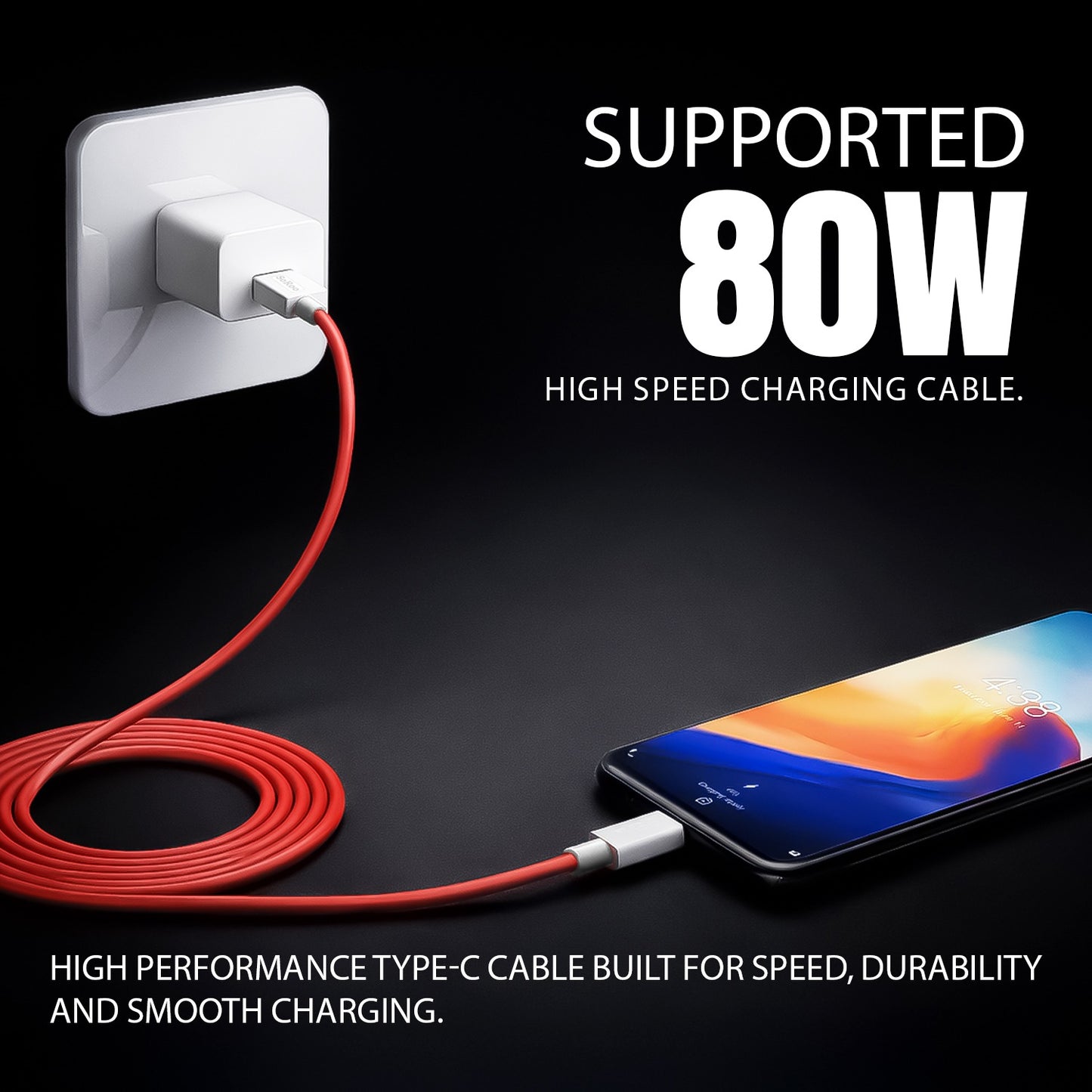 USB to Type-C Data Cable | 80W Fast Charging &amp; High-Speed Data Transfer Soroo SR-DT6