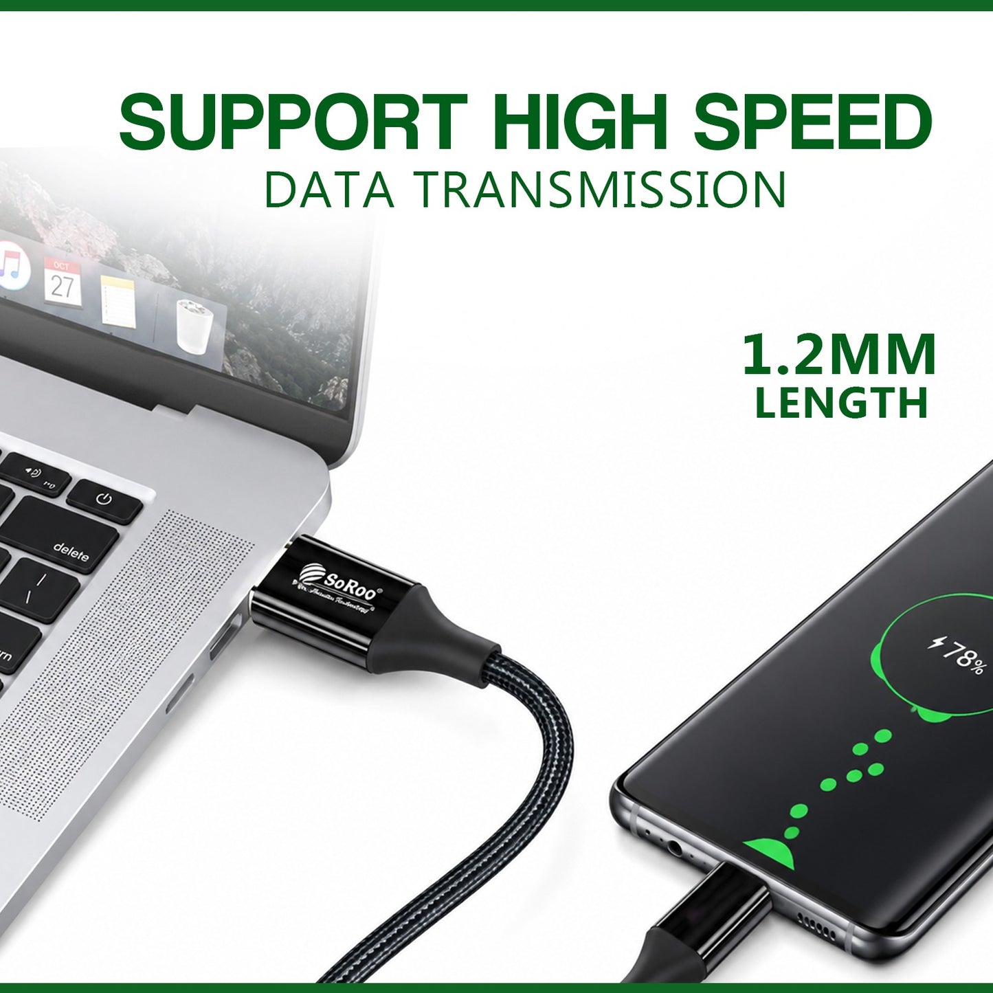 USB to Type-C Data Cable | 120W High-Speed Charging Cable Soroo SR-DT8