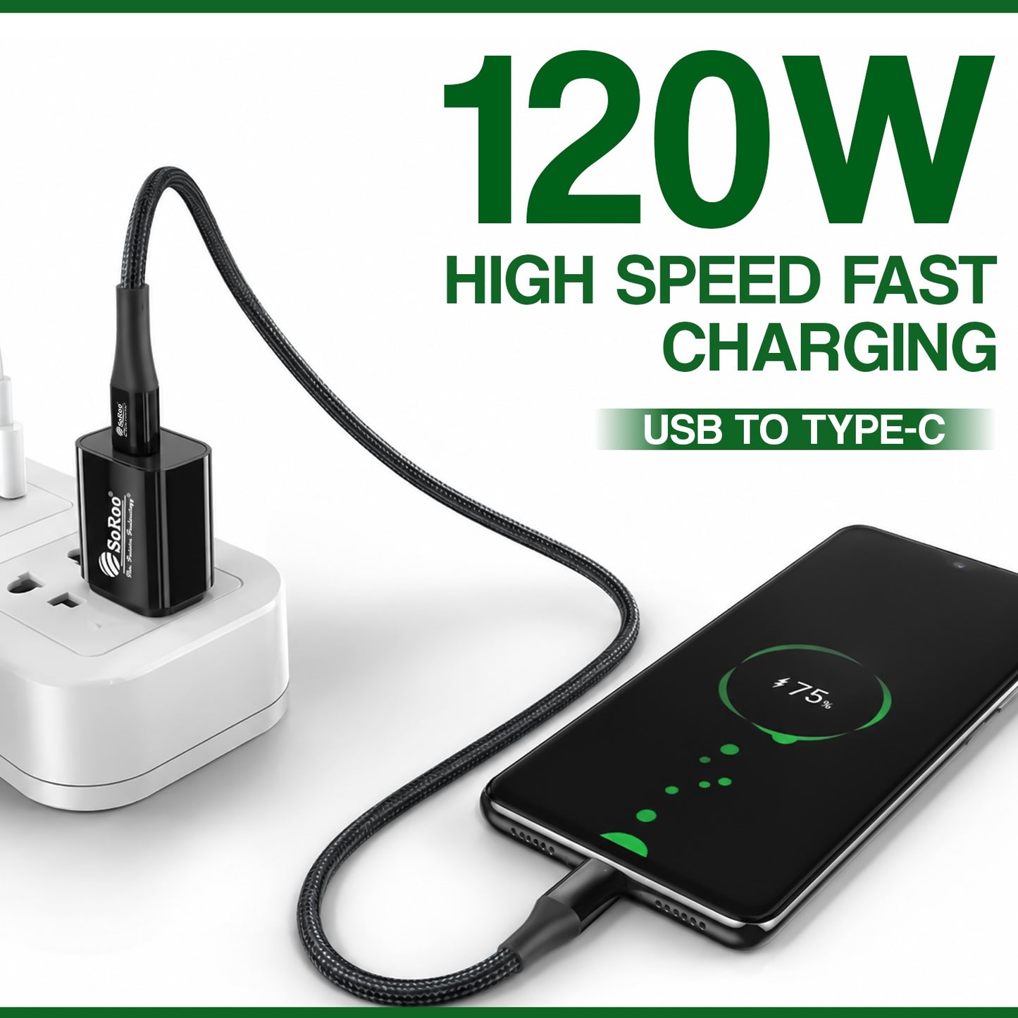 USB to Type-C Data Cable | 120W High-Speed Charging Cable Soroo SR-DT8