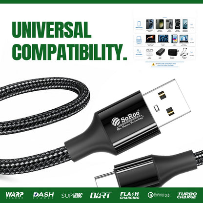 USB to Type-C Data Cable | 120W High-Speed Charging Cable Soroo SR-DT8