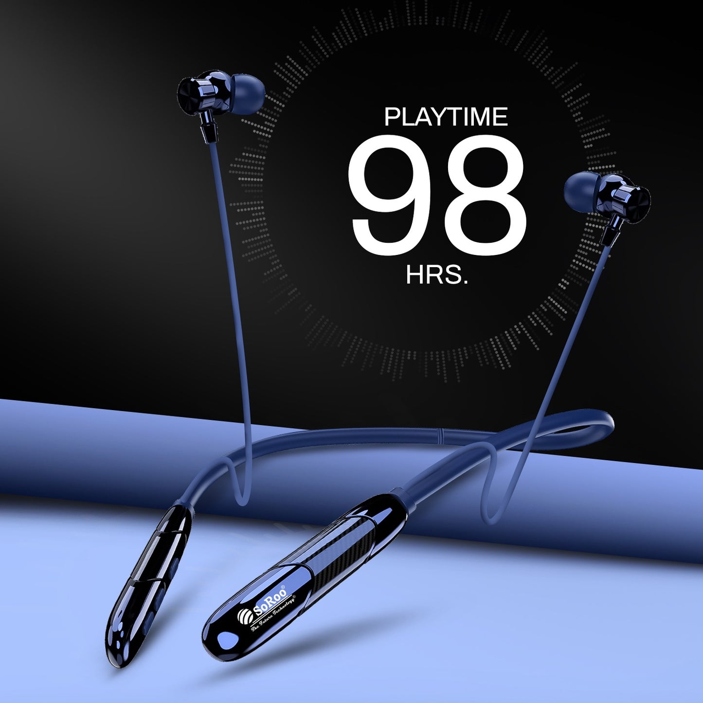 Neckband | 98H Playtime Bluetooth Neckband with Deep Bass & Magnetic Design – Soroo SR-INECK53