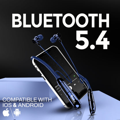 Neckband | 98H Playtime Bluetooth Neckband with Deep Bass & Magnetic Design – Soroo SR-INECK53