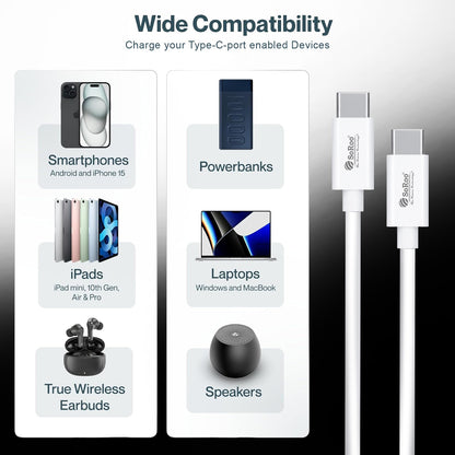 Fast Charging Cable 13A | 65W | Soroo SR-PD08 High Speed Charging Cable – White