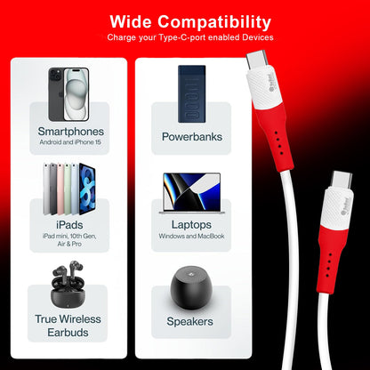 Fast Charging Cable 120W | Soroo SR-PD09 High Speed Charging & Data Cable – White