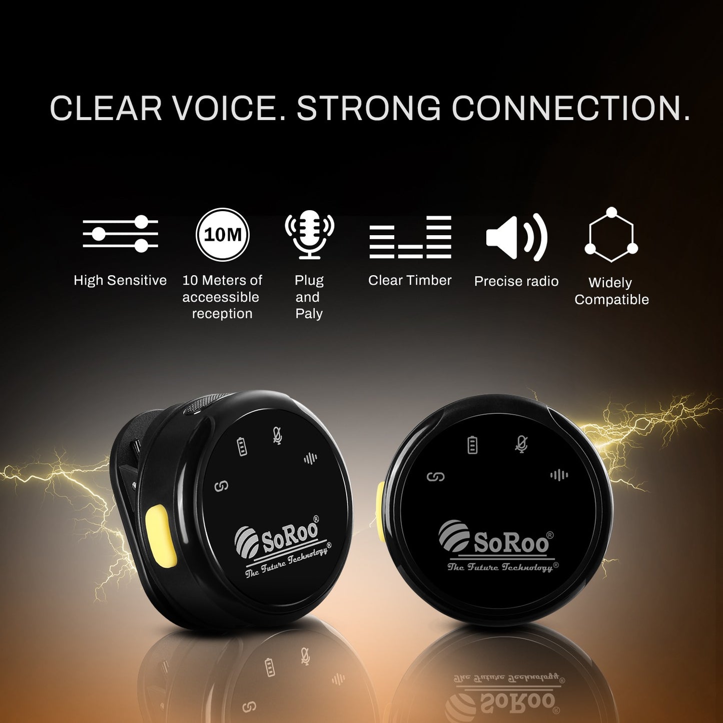 Wireless Microphone SR Collar 05 Soroo Charging Case 70Hr ANC ENC Type C