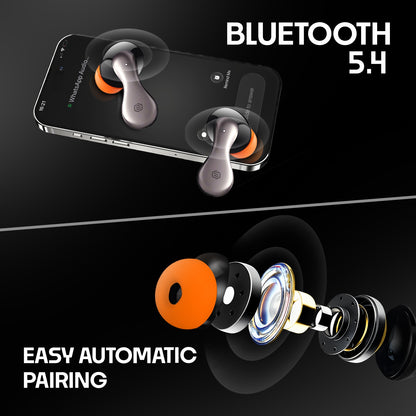 TWS Bluetooth Earbuds | 42 Hours Playtime, ANC Noise Cancellation & BT 5.4 Soroo VIBE PODS