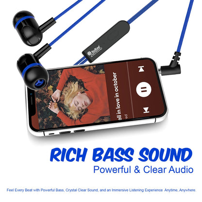 Wired Earphones with Mic | Soroo YO-A35 13mm Dynamic Driver AUX Earphones