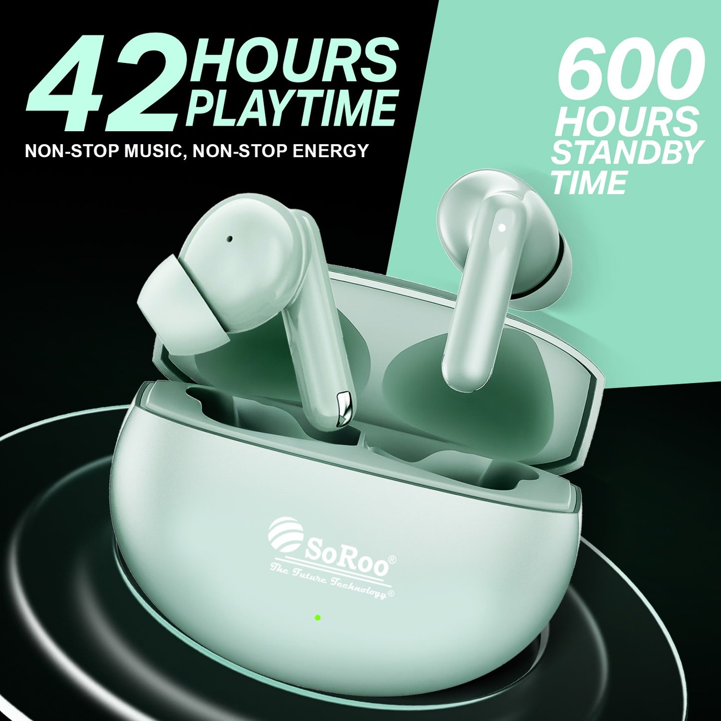 True Wireless Earbuds 42H Playtime ANC ANR Bluetooth 5.4 Type-C Fast Charging Soroo Buds 30