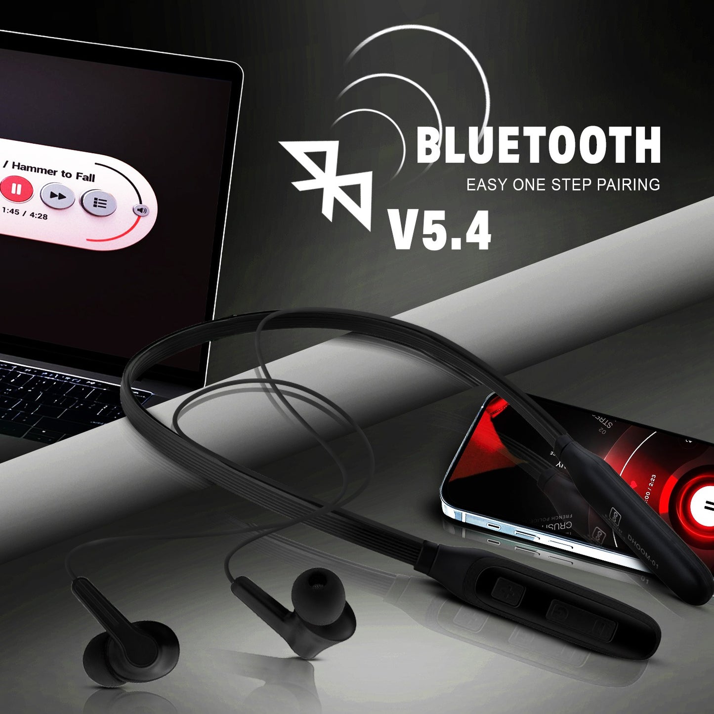 Bluetooth Neckband 48Hr ENC Fast Charging Soroo DHOOM 1