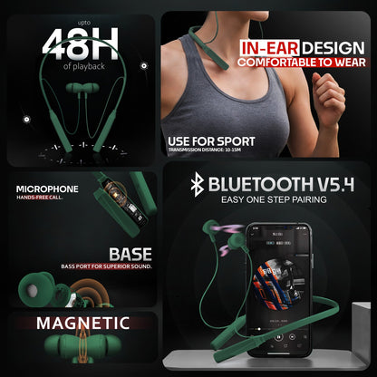 Bluetooth Neckband 48Hr Deep Bass Hands Free Calling Soroo DHOOM 4