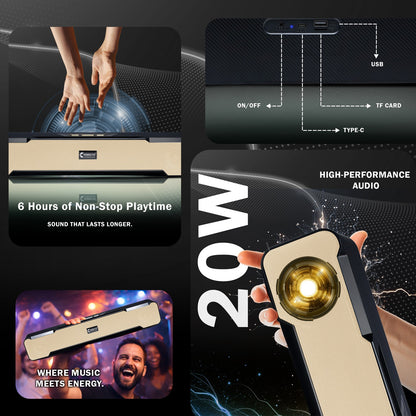Wireless Speaker Soundbar 20W High Performance Audio 6H Playtime Soroo SP 25