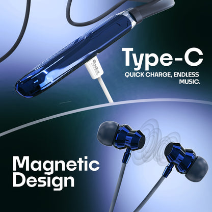 Wireless Neckband | 98 Hours Playtime, ANC ENC Noise Cancellation & BT 5.4 Soroo SR-IBAND-44