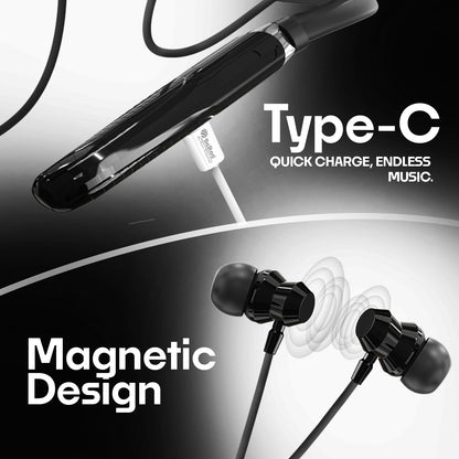 Wireless Neckband | 98 Hours Playtime, ANC ENC Noise Cancellation & BT 5.4 Soroo SR-IBAND-44