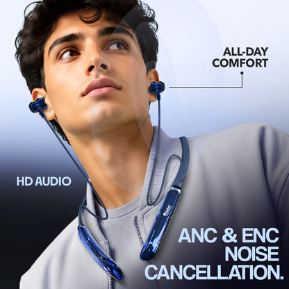 Wireless Neckband | 98 Hours Playtime, ANC ENC Noise Cancellation & BT 5.4 Soroo SR-IBAND-44