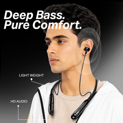 Neckband | 98H Playtime Bluetooth Neckband with Deep Bass & Magnetic Design – Soroo SR-INECK53