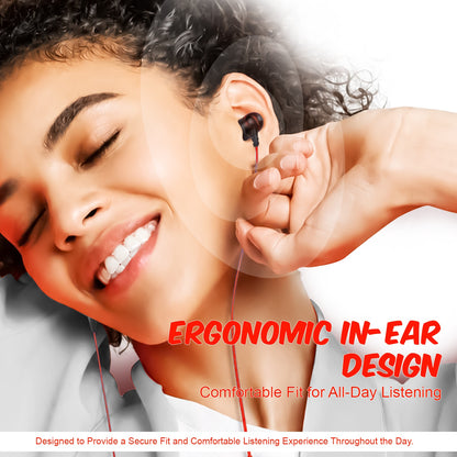 Wired Earphones with Mic | Soroo YO-A35 13mm Dynamic Driver AUX Earphones