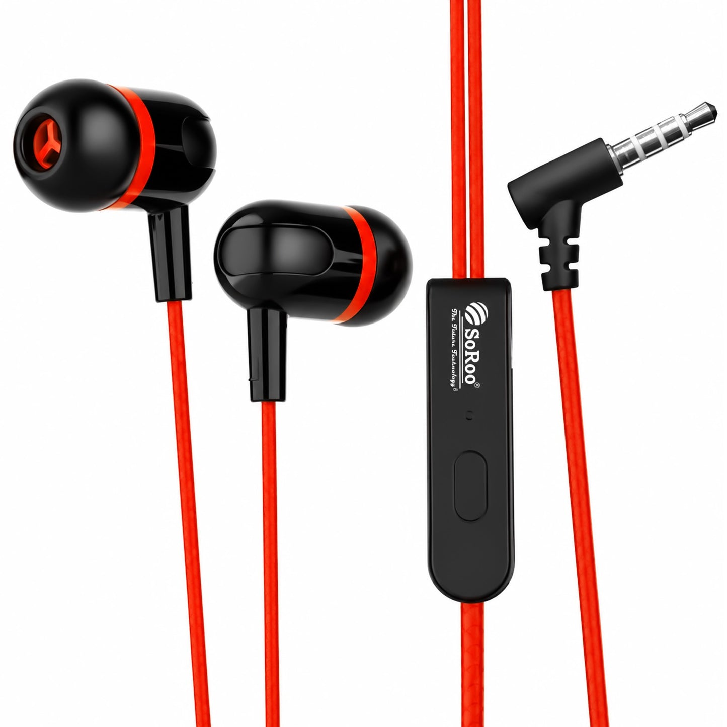 Wired Earphones with Mic | Soroo YO-A35 13mm Dynamic Driver AUX Earphones