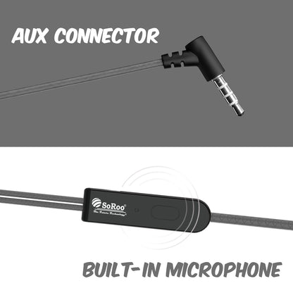 Wired Earphones with Mic | Soroo YO-A35 13mm Dynamic Driver AUX Earphones