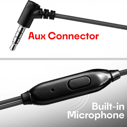 Wired Earphones with Mic | Soroo YO-A37 13mm Dynamic Driver AUX Earphones – Blue