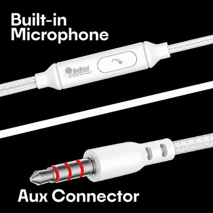 Wired Earphones with Mic | Soroo YO-A40 13mm Dynamic Driver AUX Earphones