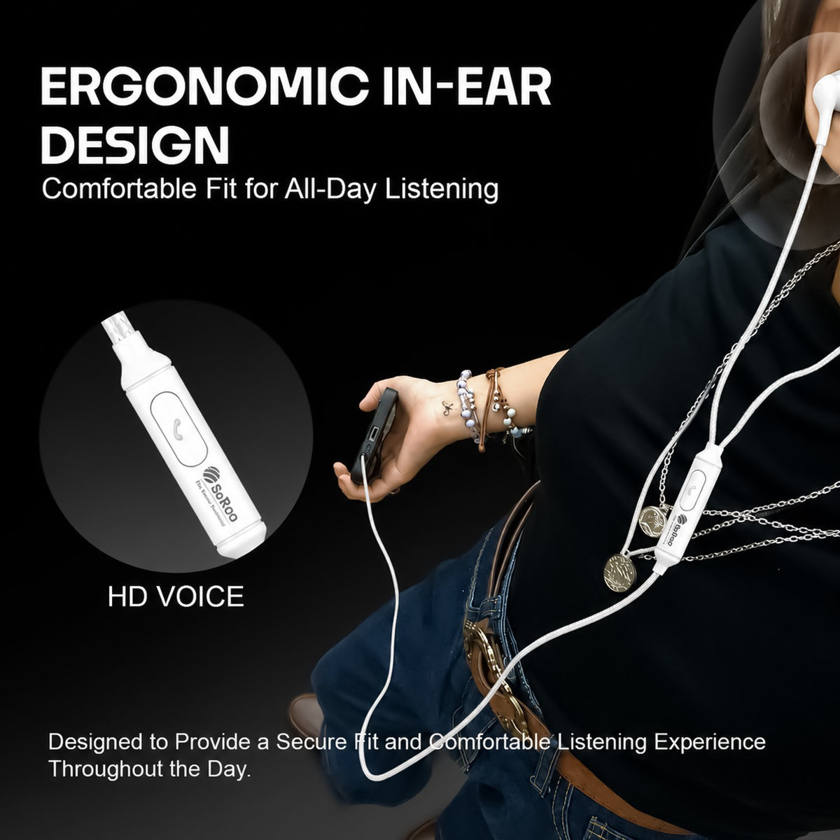 Wired Earphones with Mic | Soroo YO-A40 13mm Dynamic Driver AUX Earphones