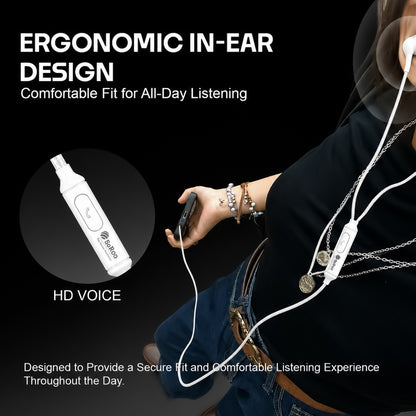 Wired Earphones with Mic | Soroo YO-A40 13mm Dynamic Driver AUX Earphones
