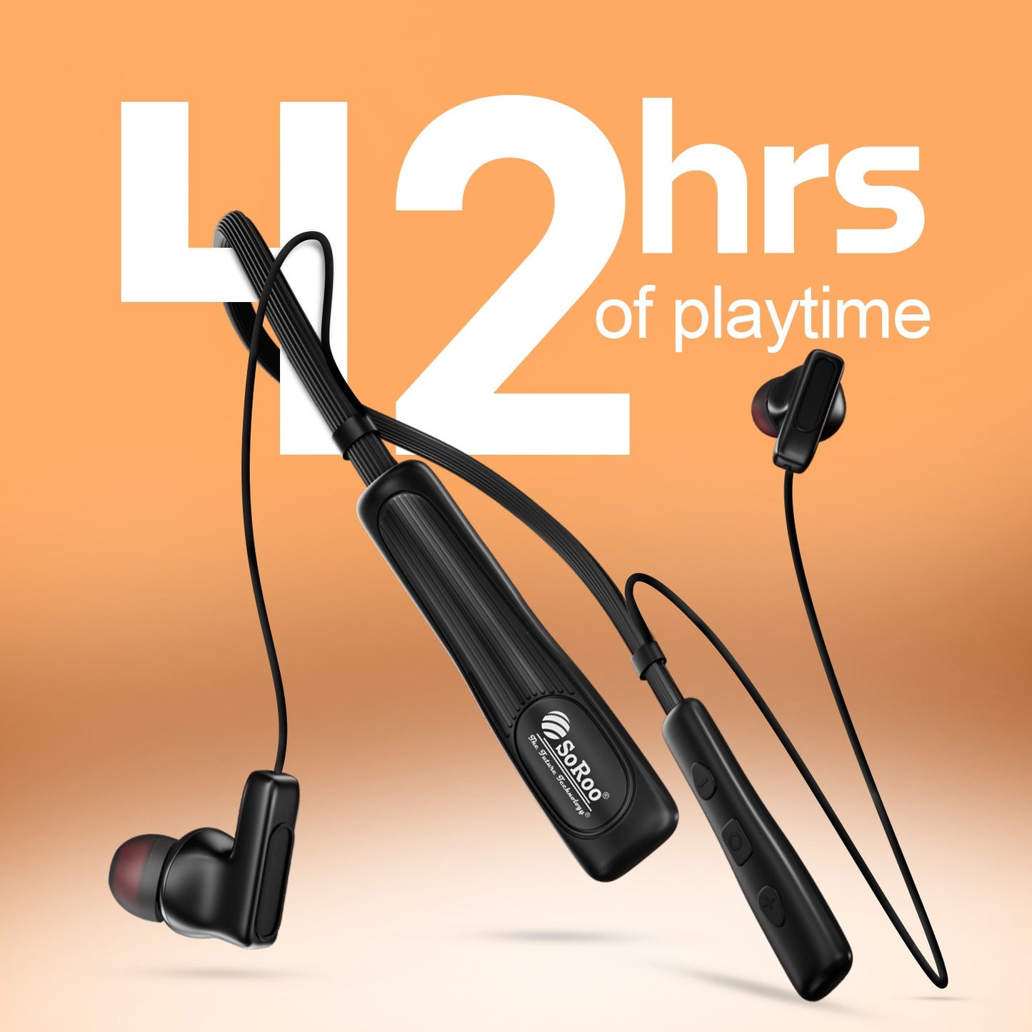 Wireless Neckband Deep Bass HD Sound Bluetooth 5.4 Type-C Charging Soroo i Neck 89