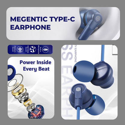 Wired Earphone High Bass Type C Magnetic Mic Soroo I-Tune 1