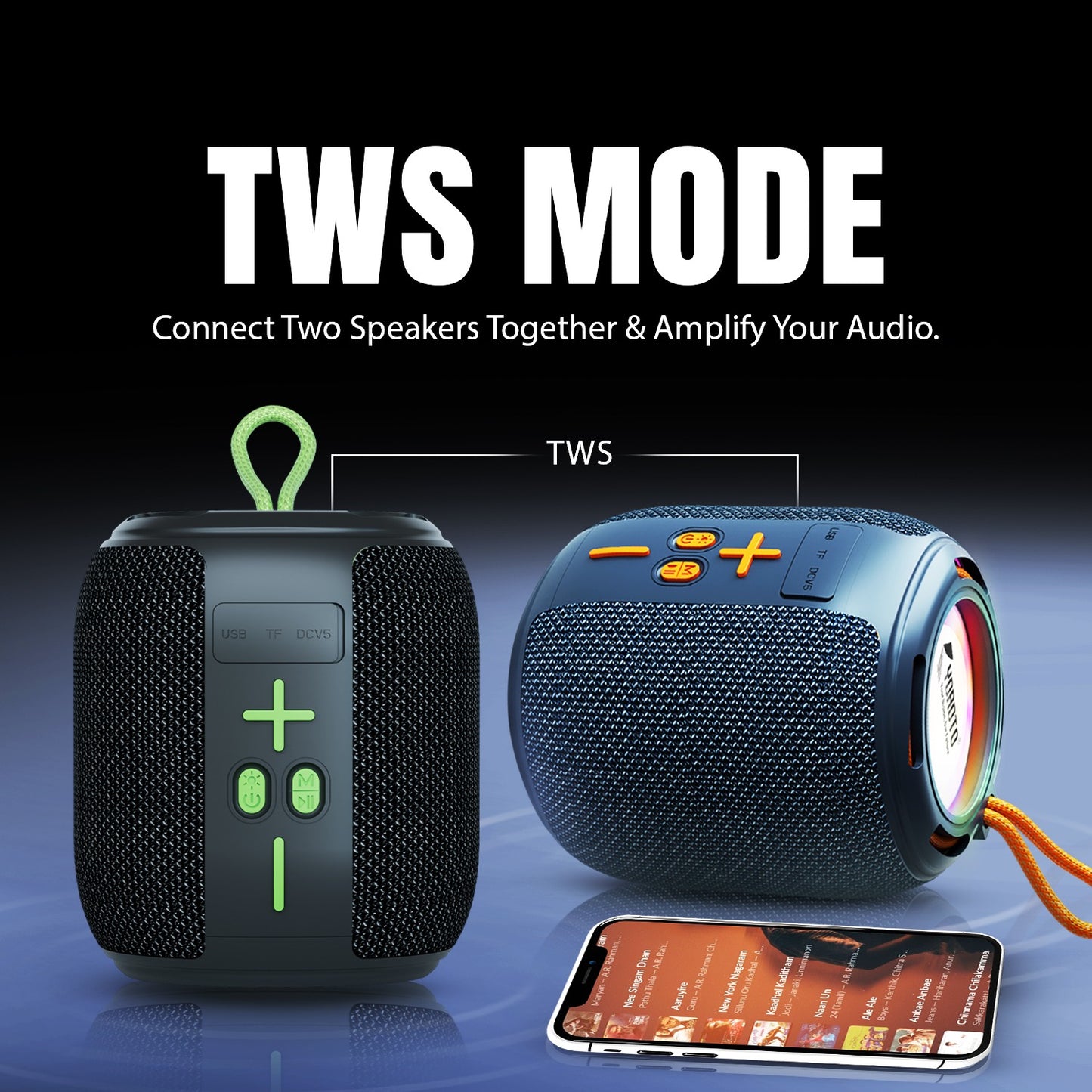 Wireless Speaker | 15W Bluetooth Speaker with RGB Lights, TWS & 6H Playtime – YOROTO YO-373-BT