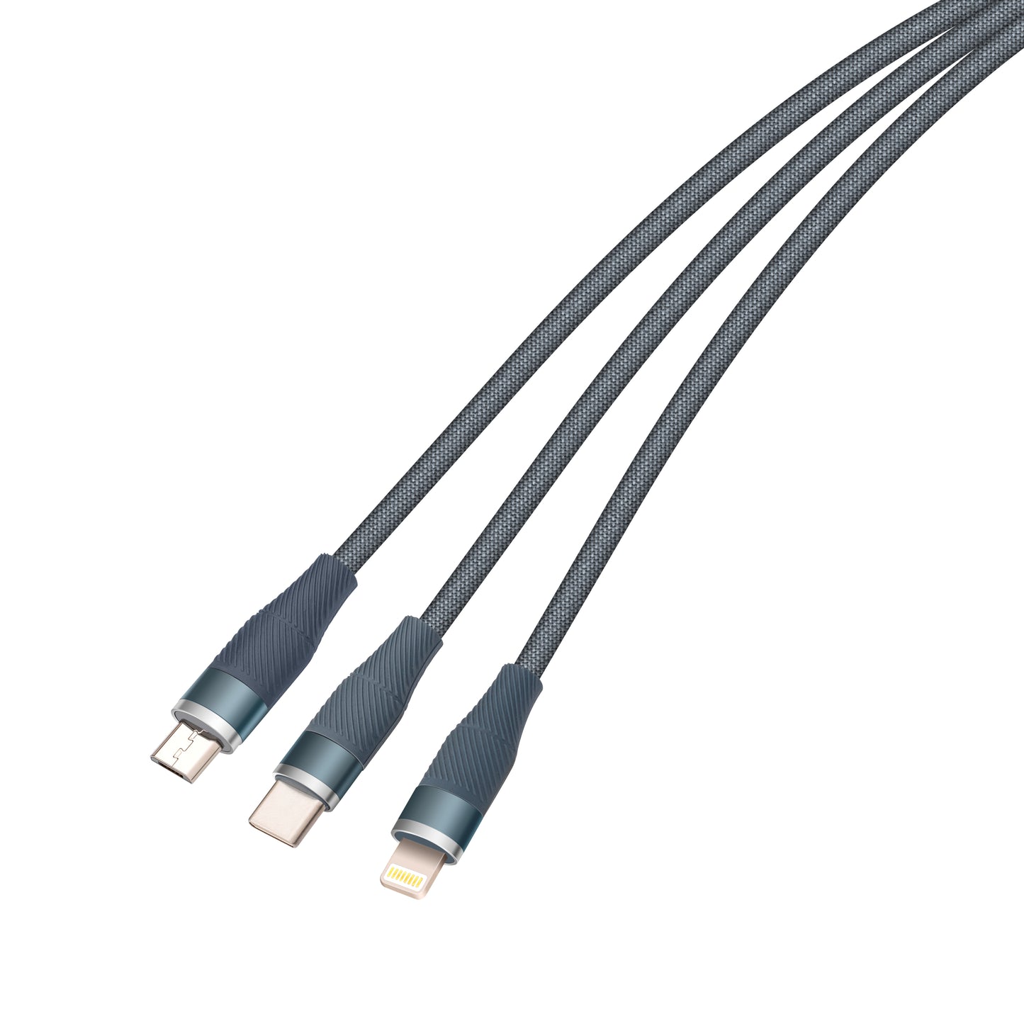 USB data cable 3 in 1 data cable iPhone,v8, type C Data cable  DT-903