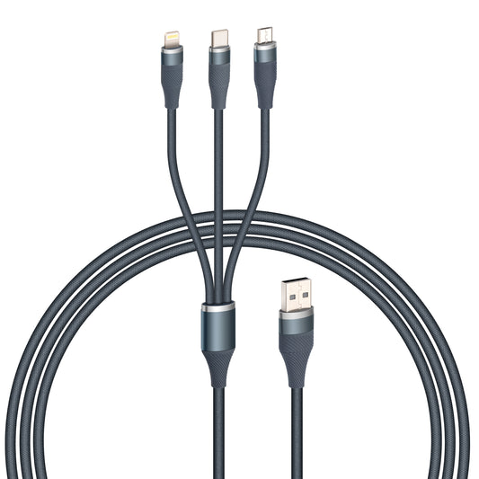 USB data cable 3 in 1 data cable iPhone,v8, type C Data cable  DT-903