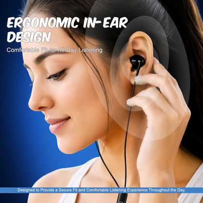 Wired Earphones with Mic  Soroo SR-X179 In-Ear Earphones – Black
