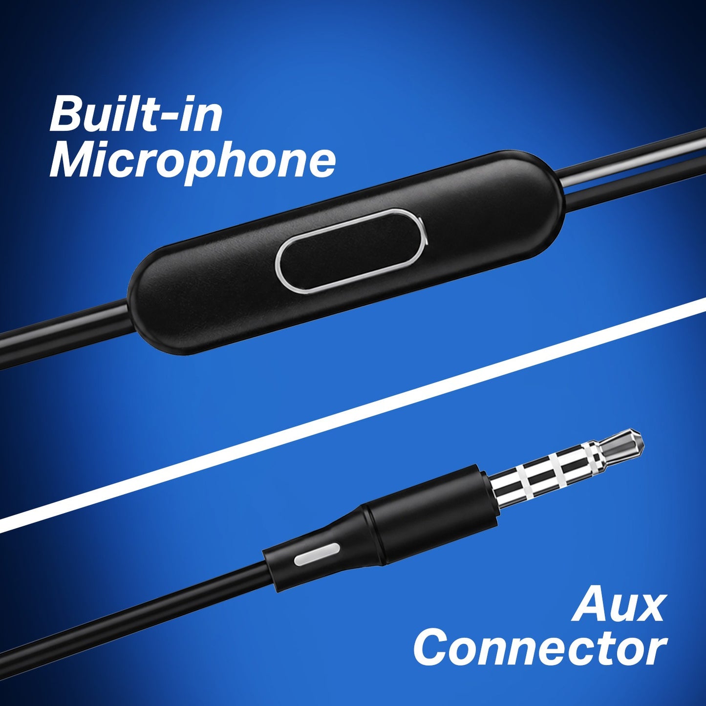 Wired Earphones with Mic  Soroo SR-X179 In-Ear Earphones – Black