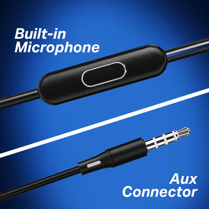 Wired Earphones with Mic  Soroo SR-X179 In-Ear Earphones – Black