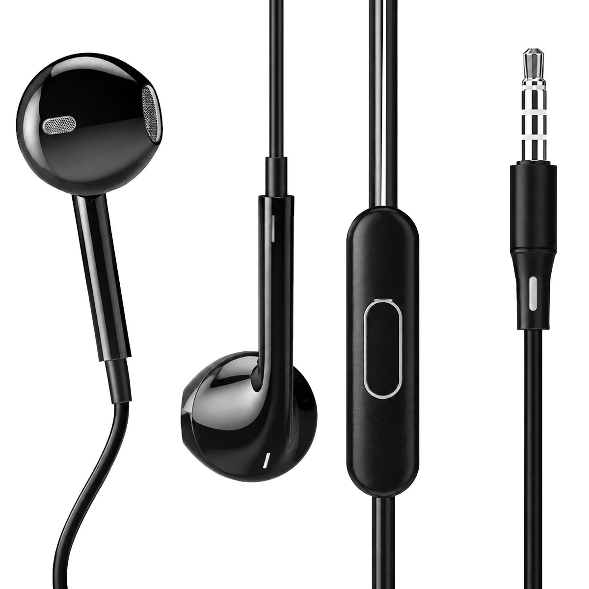 Wired Earphones with Mic  Soroo SR-X179 In-Ear Earphones – Black