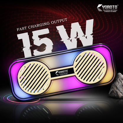 Wireless Bluetooth Speaker 15W with Retro Design & Memory Card Support – Multicolor Cluxe YO-440 BTL