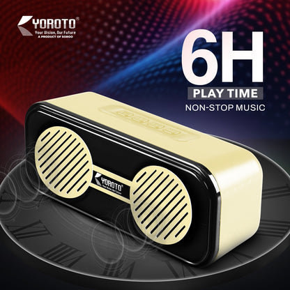 Wireless Bluetooth Speaker 15W with Retro Design & Memory Card Support – Multicolor Cluxe YO-440 BTL