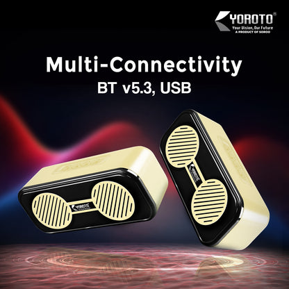 Wireless Bluetooth Speaker 15W with Retro Design & Memory Card Support – Multicolor Cluxe YO-440 BTL
