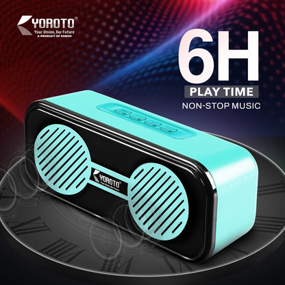 Wireless Bluetooth Speaker 15W with Retro Design & Memory Card Support – Multicolor Cluxe YO-440 BTL