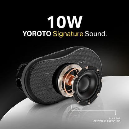 10W Wireless Bluetooth Portable Speaker | Up to 3 Hours Playback, YOROTO Signature Sound & TWS | Yoroto YO-389 – Yellow/Sky Blue/Orange/Grey/Black