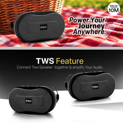 10W Wireless Bluetooth Portable Speaker | Up to 3 Hours Playback, YOROTO Signature Sound & TWS | Yoroto YO-389 – Yellow/Sky Blue/Orange/Grey/Black