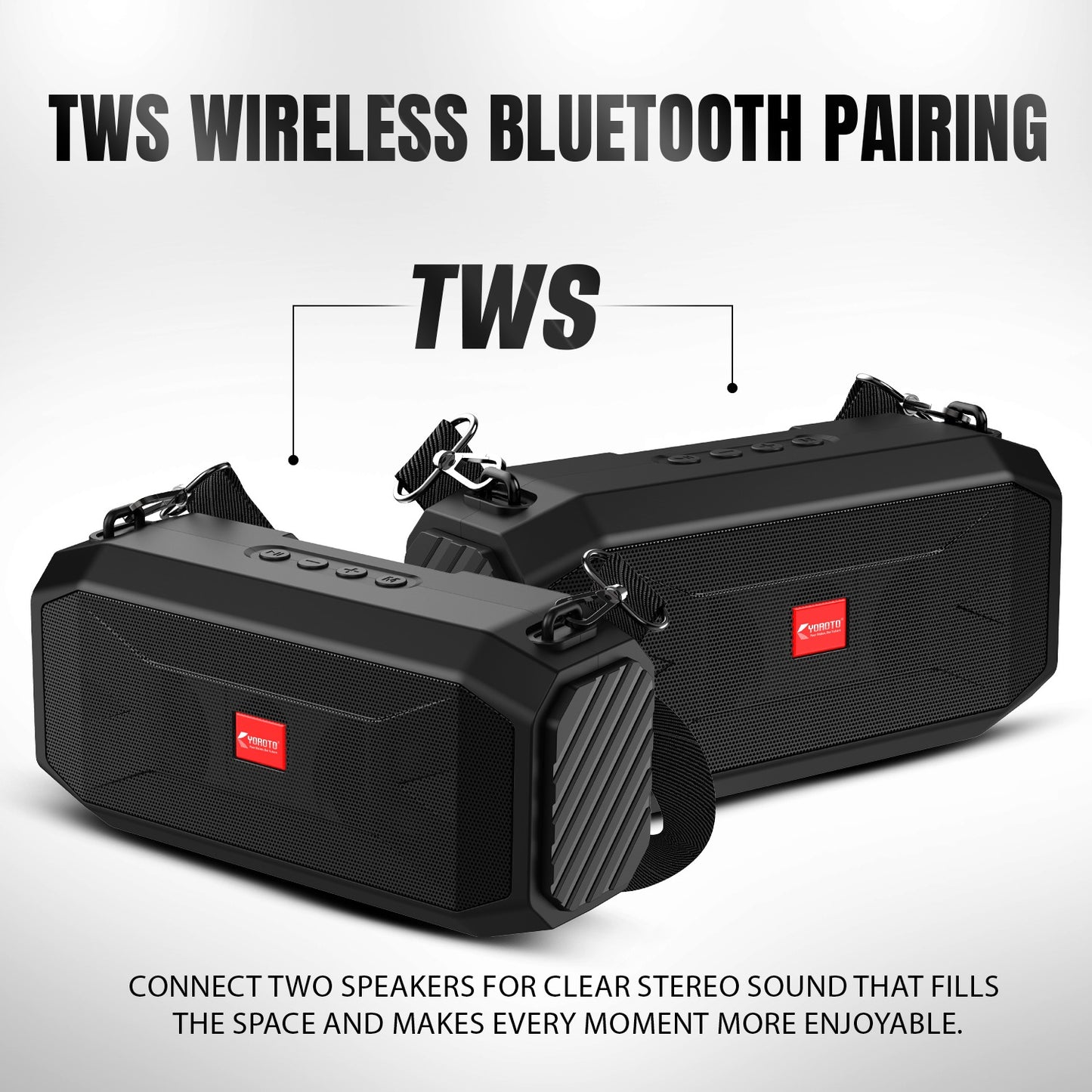 Portable Bluetooth Speaker 20W Deep Bass TWS Wireless Speaker Fast Charging YOROTO Beat Box-2